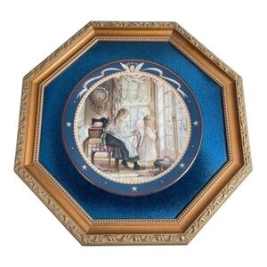 Vintage 1999 Trisha Romance Patient Angel Framed Collector’s Plate Wall Decor